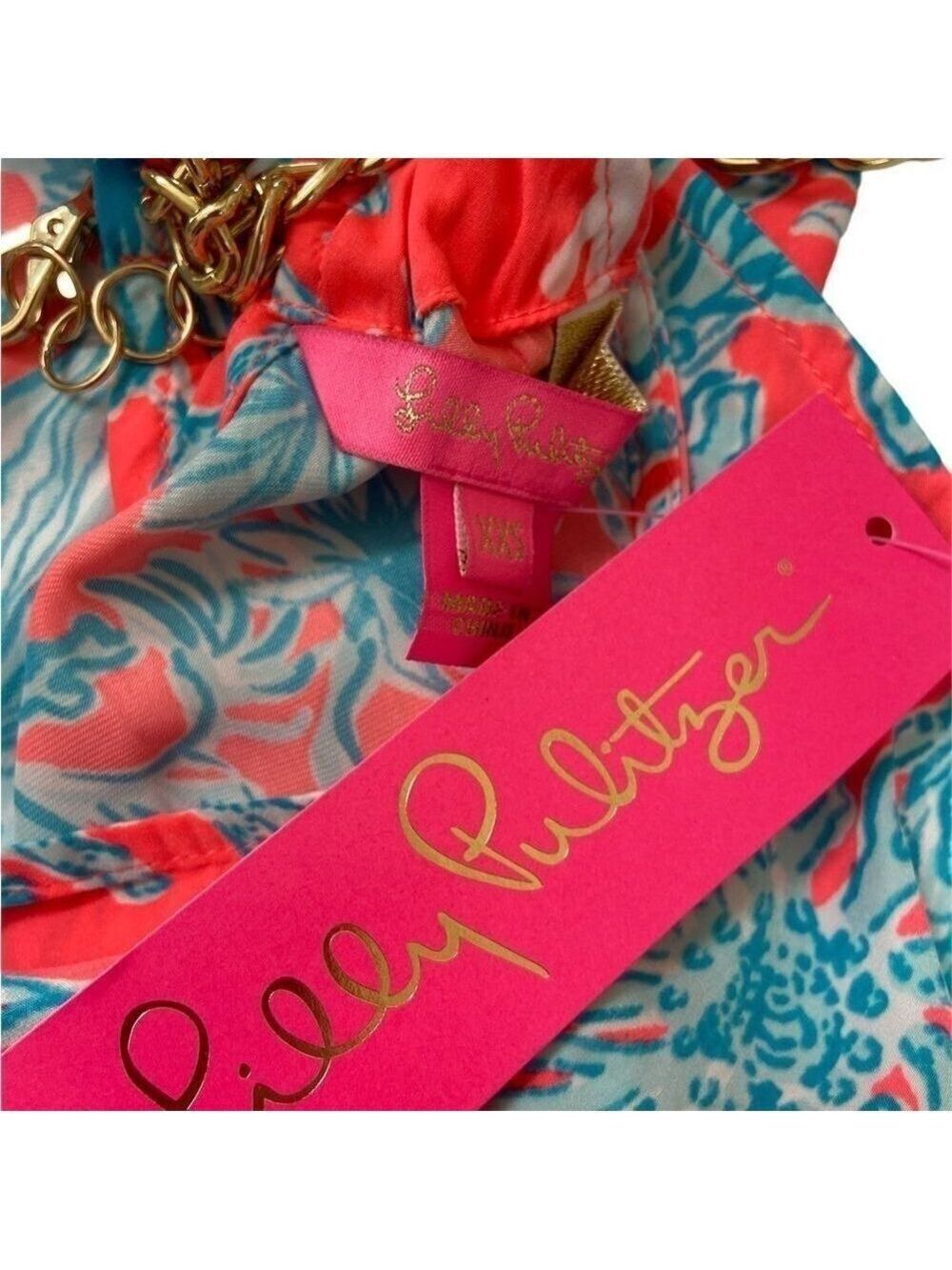 Lilly Pulitzer Shelly Bay Halter Top Coral Spritz XXS - Picture 5 of 10
